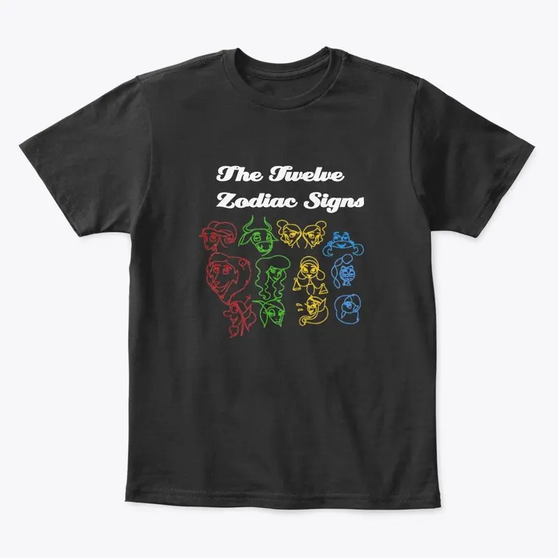 The Twelve Zodiac Signs Kids Shirt